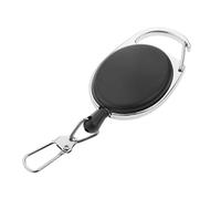 Insignias pesadas mosquetón retráctil bobinas Tinker 60cm tirar del hilo con clip llavero negro nuevo publicadoDurabilidad