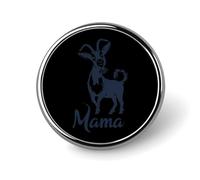 Insignias redondas de Mamá Cabra, broches de botón personalizados, alfileres de solapa para decoración de ropa