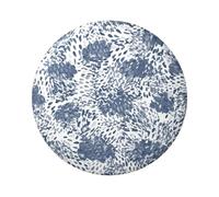 Insignias redondas ligeras, insignias abstractas de flores azules, 6 cm (Diameter)