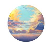 Insignias redondas ligeras, insignias de paisaje de anime de graffiti, 6 cm (Diameter)