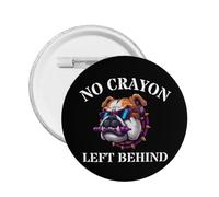 Insignias redondas y botones con el lema "No Crayon Left Behind Crayon Eater" para hombres y mujeres.