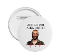 Insignias redondas y botones "Justicia para Alex Pretti" para hombres y mujeres