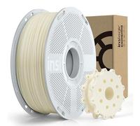 Inslogic ABS-GF10 Filamento 1,75mm 3D Impresora Filamento, ABS con 10 % fibra de vidrio, Resistente al calor para Impresión 3D funcional, Compatible con bobinas Bambu y Sunlu, 1 kg, Blanco Natural