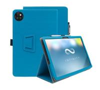 INSOLKIDON Compatible con DOOGEE T10W 10-Inch Tablet Funda Protectora de Cuero Bumper Protección Carcasa con Soporte Función, Auto-Sueño/Activación Funda Plegable (Azul Claro)