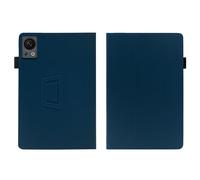 INSOLKIDON Compatible con DOOGEE T30SE 11 Inch Tablet Funda Protectora de Cuero Bumper Protección Carcasa con Soporte Función, Auto-Sueño/Activación Funda Plegable (Dark Blue)