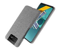 INSOLKIDON Compatible con Funda ASUS Zenfone 7 ZS670KS/ Zenfone 7 Pro ZS671KS Contraportada Protector Cáscara Parachoque Matorral Tejeduría Cáscara Dura Estuche Protector Ultrafino (Gris Claro)