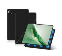INSOLKIDON Compatible con Honor MagicPad 2 12.3-Inch Tablet Funda Protectora de Cuero Bumper Protección Carcasa con Soporte Función, Auto-Sueño/Activación Funda Plegable (Black)