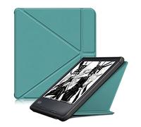 INSOLKIDON Compatible con Kobo Sage 8 Inch Tablet Funda Protectora Trasera de Cuero Bumper Protección de Cuerpo Completo Funda Protectora de Cuero (Verde Oscuro)