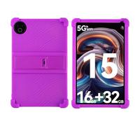 INSOLKIDON Compatible para AEEZO-KB1004 10 Inch Tablet Funda Protectora de Cuero Bumper Protección Carcasa con Soporte Función (Morado)