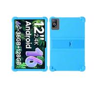 INSOLKIDON Compatible para DOOGEE Tab G6 Pro 12 Inch Tablet Funda Protectora de Cuero Bumper Protección Carcasa con Soporte Función (Azul Claro)