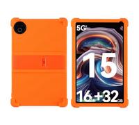 INSOLKIDON Compatible para Evermyth KB1001 10 Inch Tablet Funda Protectora de Cuero Bumper Protección Carcasa con Soporte Función (Naranja)