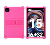 INSOLKIDON Compatible para Evermyth KB1001 10 Inch Tablet Funda Protectora de Cuero Bumper Protección Carcasa con Soporte Función (Rosa)