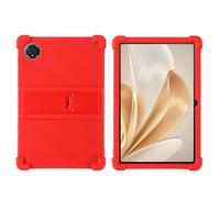 INSOLKIDON Compatible para Hasskya K80 10 Inch Tablet Funda Protectora de Cuero Bumper Protección Carcasa con Soporte Función Funda Protectora con Cobertura Total a Prueba de caídas (Rojo)