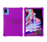 INSOLKIDON Compatible para ICONLINK ZB32A 10.1 Inch Tablet Funda Protectora de Silicona Bumper Protección Carcasa con Soporte Función Funda Protectora con Total a Prueba de caídas (Morado)