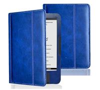 INSOLKIDON Compatible para Onyx Boox Vasco da Gama 1/2/3/4/5 e-Book Tablet Funda Protectora de Cuero Bumper Protección Carcasa Auto-Sueño/Activación Funda Plegable (Azul)