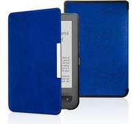 INSOLKIDON Compatible para Pocketbook 624/626/626 Plus eBook Reader Tablet Funda Protectora de Cuero Bumper Protección Carcasa Auto-Sueño/Activación Funda Plegable (Azul)