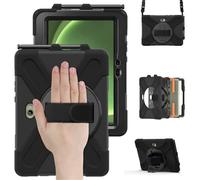 INSOLKIDON Compatible para Samsung Tab Active 5 Pro 10.1 Inch SM-T540 Tablet de Silicona Bumper Protección Carcasa con Soporte Función Funda Protectora con Cobertura a Prueba de caídas (Negro)