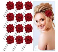 inSowni Paquete de 12 horquillas vintage en forma de U para boda, novia, formal, fiesta de graduación, accesorios para el cabello para mujeres, niñas, novias, damas de honor