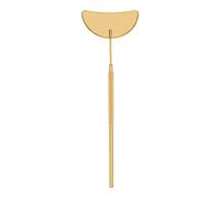 Inspección de pestañas Espejo de acero inoxidable Forma de de la Herramienta de extensión de pestañas de belleza Dorado