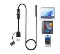 Inspección de tuberías - Endoscopio impermeable IP67, cable semirrígido de 11,4 pies, alcance industrial portátil HD