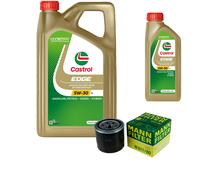 Inspección Filtro Castrol 6L Aceite 5W30 para Mazda 6 Familiar Gh 2.2 Mzr-Cd 1.6