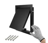 Inspection Hatch Metal Access Door for Plasterboard, 100x150-600x600mm Aluminium Alloy Push to Open Magnetic Panel, Meter Box Cover Fuse Box Inspection Hatch, Easy to fit(Black,500x500mm)