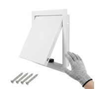 Inspection Hatch Metal Access Door for Plasterboard, 100x150-600x600mm Aluminium Alloy Push to Open Magnetic Panel, Meter Box Cover Fuse Box Inspection Hatch, Easy to fit(White,350x500mm)