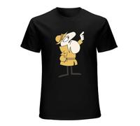 Inspector Clouseau T-Shirt Graphic tee Printed Top Mens Black Shirt XXL