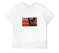 Inspector Coliandro Bestial Television Series BLU Milian T-Shirt Graphic tee Printed Top Mens White Shirt XL