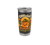 Inspector oficial de calabaza divertido detective niños pequeños Vaso térmico de acero inoxidable de doble pared