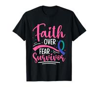Inspiración de cinta de sobreviviente de fe sobre el miedo Camiseta