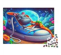 Inspiración Nocturna Zapatilla Animal Puzzle de Papel 1000 Piezas para Adultos Educativo Escena Decoración Hogar Relajación 38x26cm/1000pcs