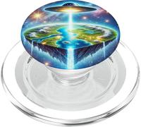 Inspirado en la teoría de Que la Tierra es Plana: Ciencia fi PopSockets PopGrip para MagSafe