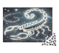 Inspirado en Signos del Zodiaco Rompecabezas de 1000 Piezas Escorpio para Adultos Papel Juego Educativo Papel de constelación Decoración hogar 38x26cm/1000pcs