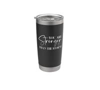 Inspirador Eres más fuerte que la tormenta Vaso térmico de acero inoxidable de doble pared