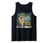 Inspirador Matemático Enseñanza Amante Problema Maestro de Matemáticas Camiseta sin Mangas