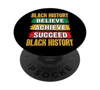 Inspirador Mes de la Historia Negra Creer Lograr el Éxito PopSockets PopGrip Adhesivo