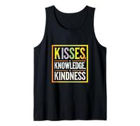 Inspirador que dice besos, conocimiento, bondad Camiseta sin Mangas