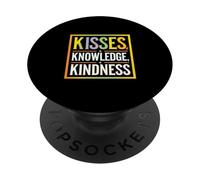 Inspirador que dice besos, conocimiento, bondad PopSockets PopGrip Adhesivo