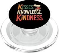Inspirador que dice besos, conocimiento, bondad PopSockets PopGrip para MagSafe