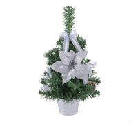 Inspiradora decoración de maceta para árbol de Navidad que mejora cualquier espacio con alegría navideña (plata)