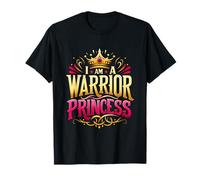 Inspiradora Princesa Guerrera Corona Motivacional Chicas Camiseta