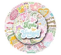 inspiradoras 100 Piezas Stickers Aesthetic Pegatinas,Impermeable Pegatinas Autoadhesivas,Pegatinas para scrapbooking journal niños ablas de snowboard y equipaje