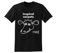 Inspiral Carpets Madchester Happy Mondays T-Shirt Graphic tee Printed Top Mens Black Shirt XXL