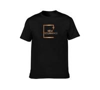 Inspirational Black Pure Cotton Round Neck tee with 'New Beginnings' Gold Print, Motivational & Chic M