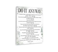 Inspirational Do It Anyway Canvas Motivational Quote Wall Art for Women Entrepreneurs Home Office Gym Study Take Action Decor(Unframed,16x24inch(40x60cm))