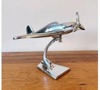 Inspirational Gifting Escultura de aviones Hawker Hurricane de 25 cm de envergadura en aluminio pulido, una bonita idea de regalo