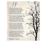 Inspirational ‘If’ Poem by - Calligraphy Style Poster with Life Lessons, Framed Art Print for Motivational Office Wall or Den (Framed,16x24inch(40x60cm))