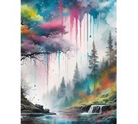 Inspirational Landscape Notebook: Fantasy Tree Notebook | 110 Lined Pages | Large Print 8.5 x 11" Journal