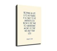Inspirational Marie Curie Poster - Canvas Wall Art for Creative Room Aesthetics in Home Office(Framed,12x18inch(30x45cm))